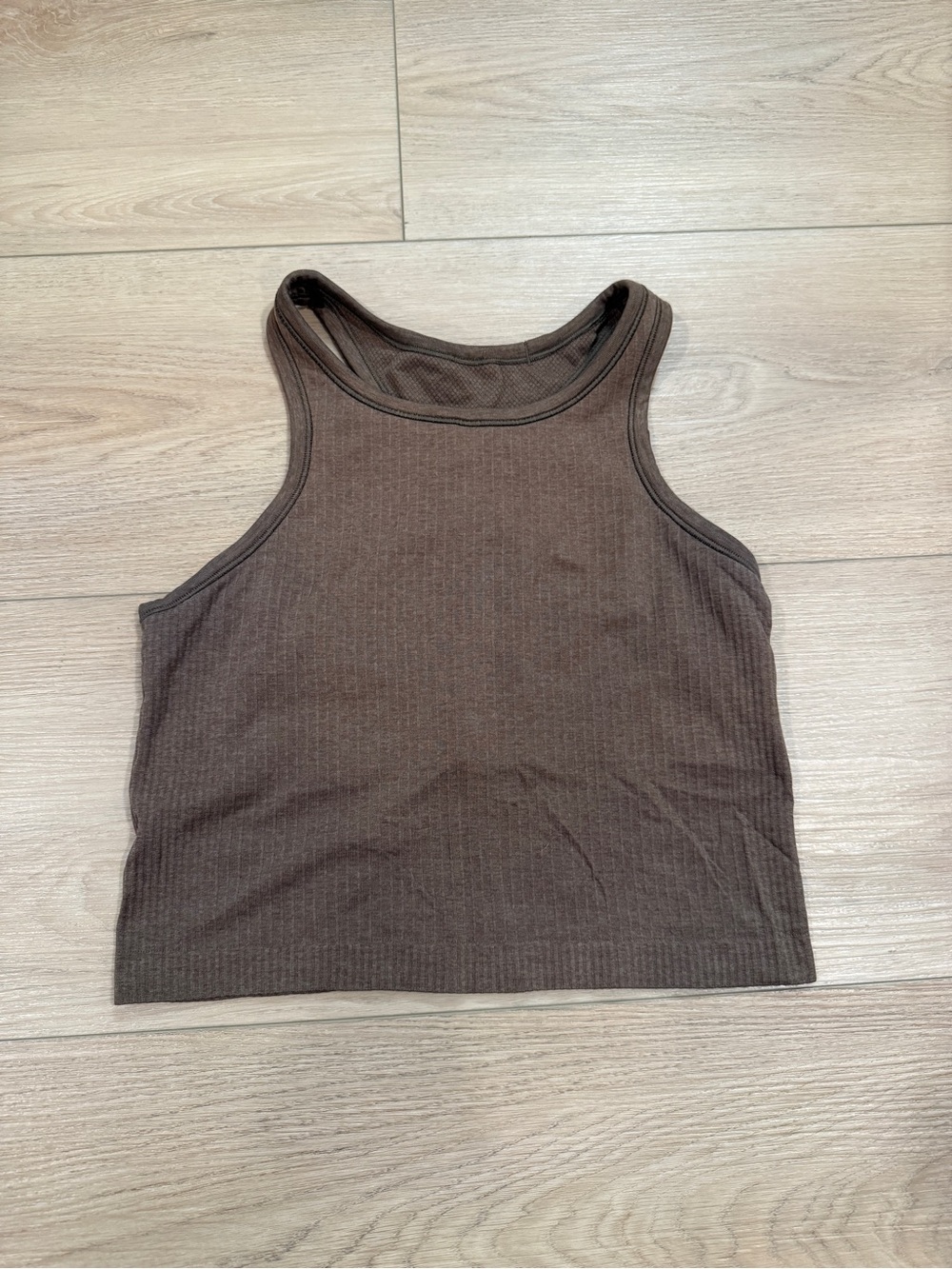 lululemon athletica Brown Ribbed Tank Top